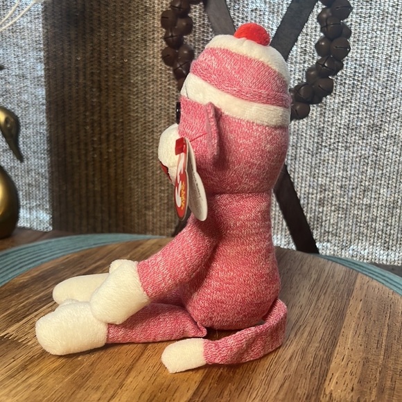 NWT TY Pink Beanie Buddy Socks the Sock Monkey 🙈 - Picture 6 of 13